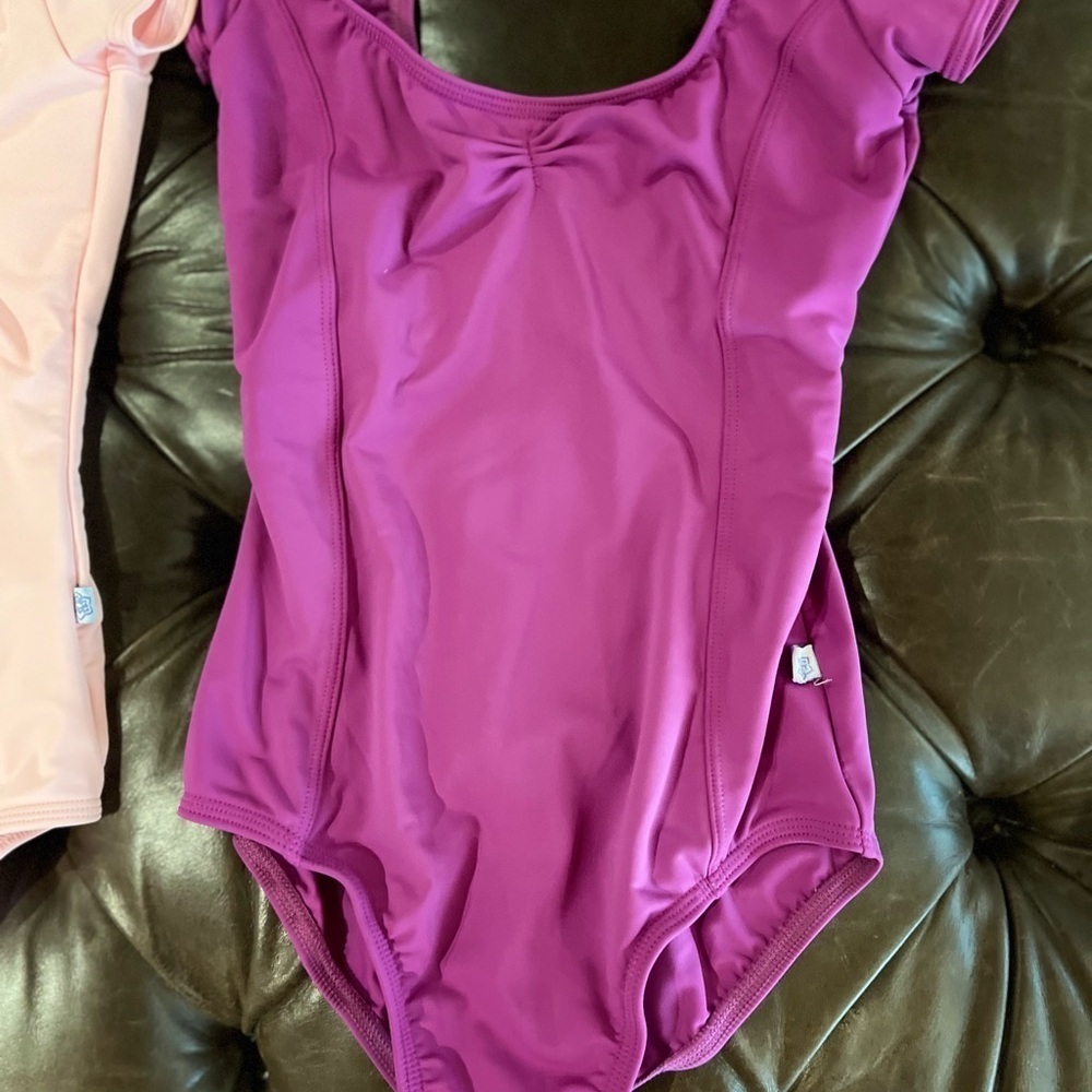 2 Corps Dancewear leotards girls size F ballet/dance/ballerina pink and purple - Picture 3 of 6